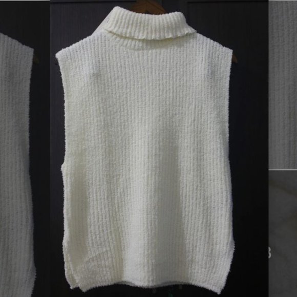 Zara Tops - NWT Sleeveless High Collar Chenille Top.